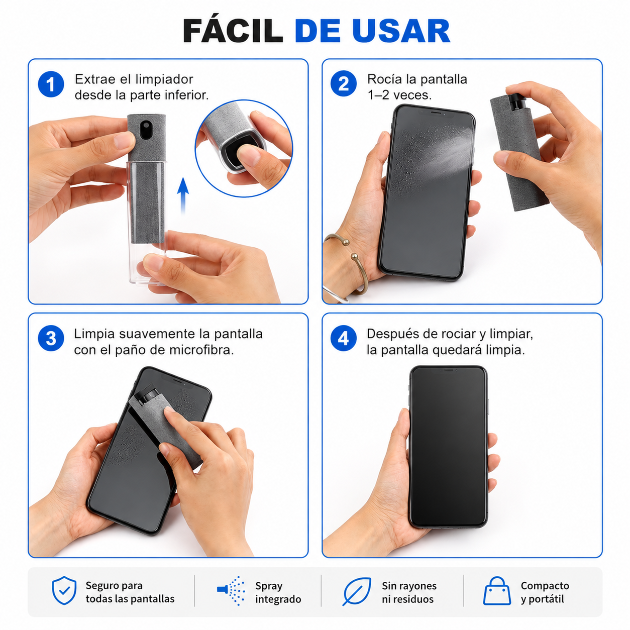 ScreenMist™ Pro 2-in-1 Portable Screen Cleaner